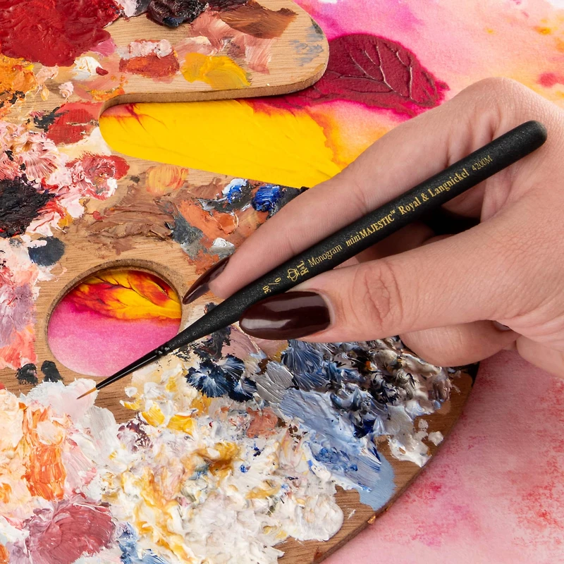 Royal & Langnickel® Mini Majestic™ Short Handle Monogram Brush