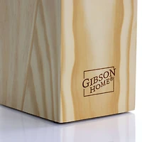 Gibson Home® Westover 13-Piece Black Stainless Steel Cutlery Set with Wood Storage Block