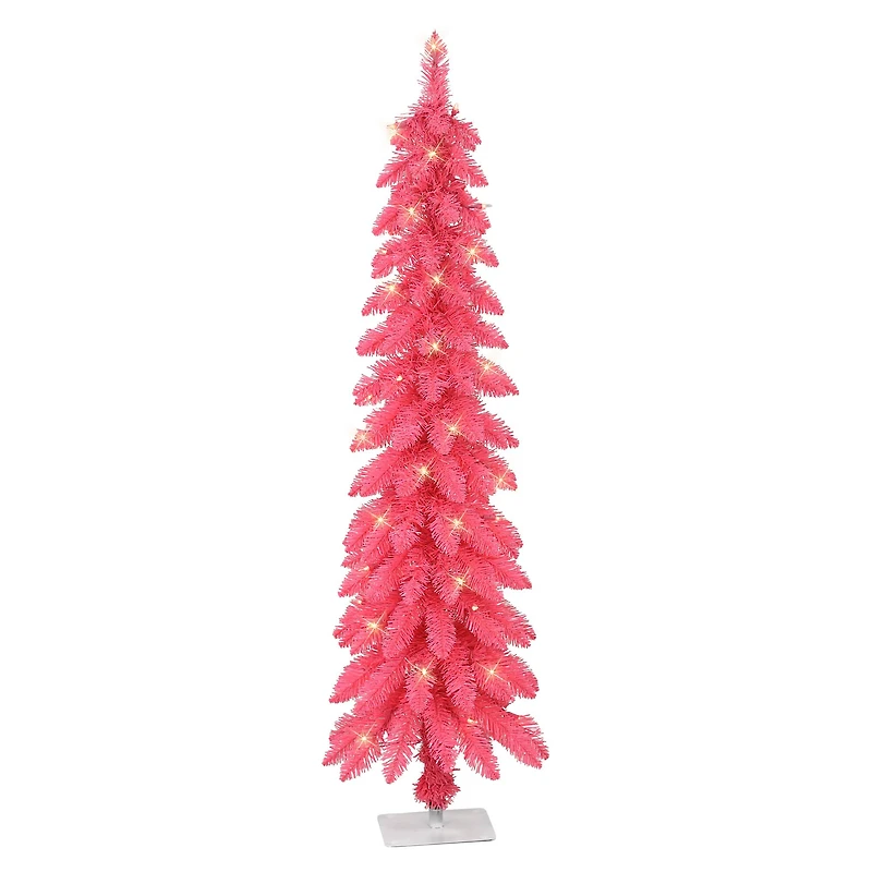 4ft. Pre-Lit Artificial Alpine Pencil Tree
