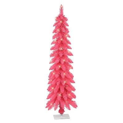 4ft. Pre-Lit Artificial Alpine Pencil Tree