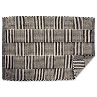 DII® Gray Squares Recycled Yarn Rug, 2ft. x 3ft.