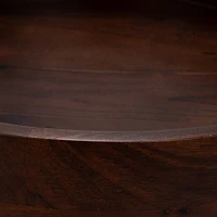 Hello Honey® 16.25" Walnut Brown Round Acacia Wood Serving Bowl with Lid