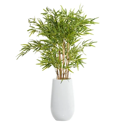 54" White Contemporary Floral & Botanical Artificial Foliage