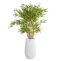 54" White Contemporary Floral & Botanical Artificial Foliage