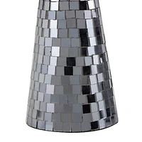 Silver Glass Mushroom Sculpture Set