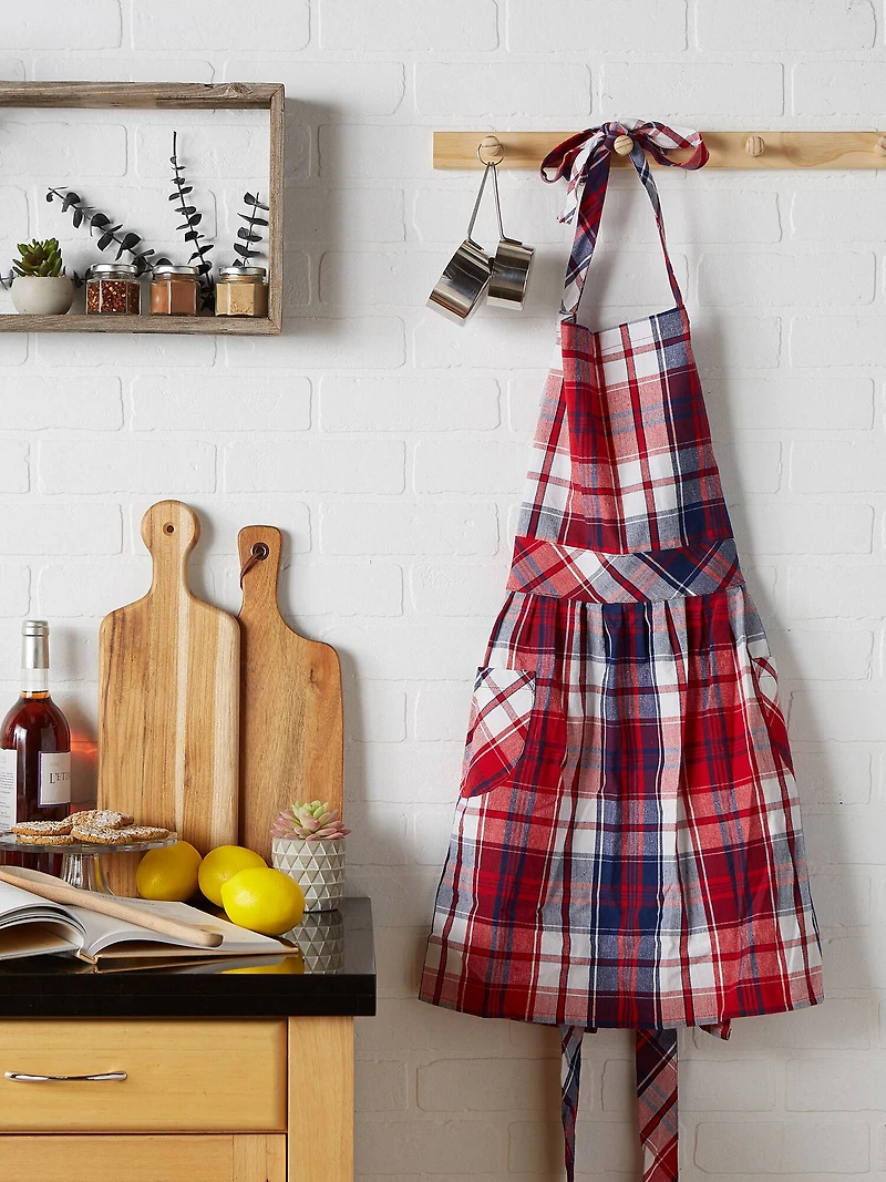 DII® Americana Red Plaid Apron