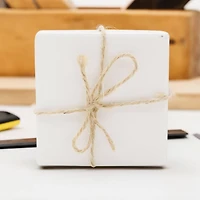 White Ceramic Coasters by Make Market®, 4ct.