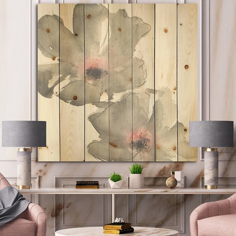 Designart - Shabby Gray Blush Cosmo II