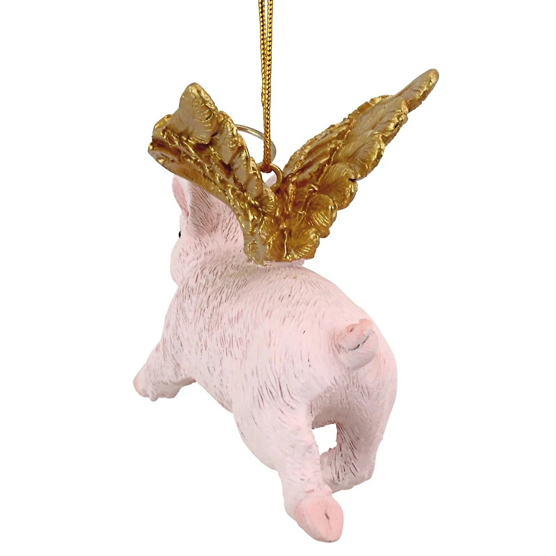 Design Toscano Hog Heaven Flying Pig Angel Holiday Ornament