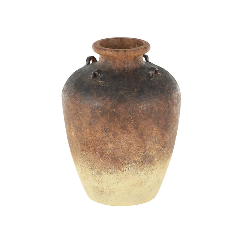 24.5" Copper Ombre Antique Textured Magnesium Oxide Amphora Vase