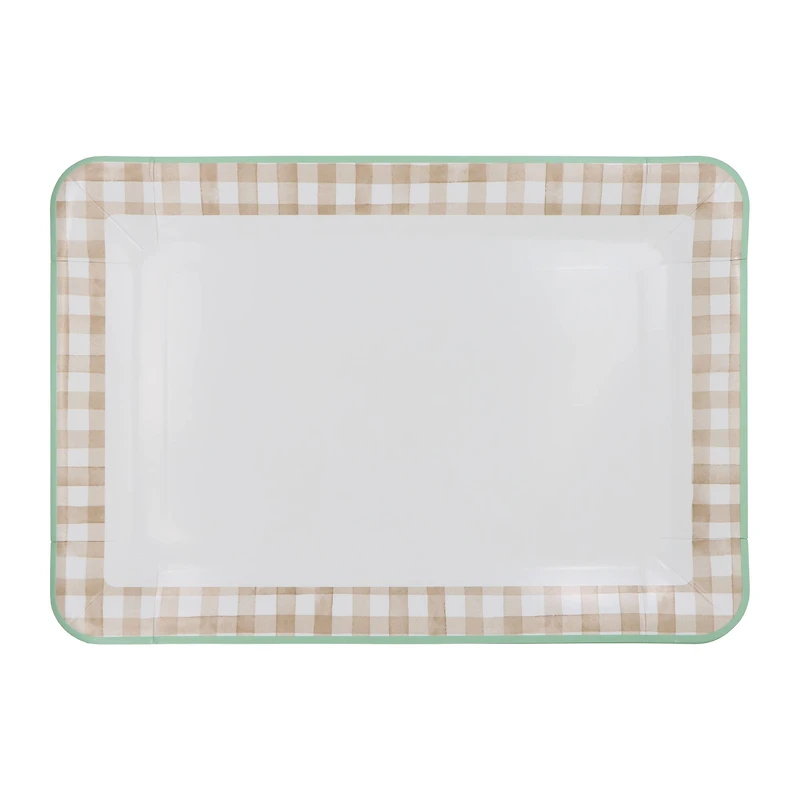9" x 13" & White Gingham Paper Trays