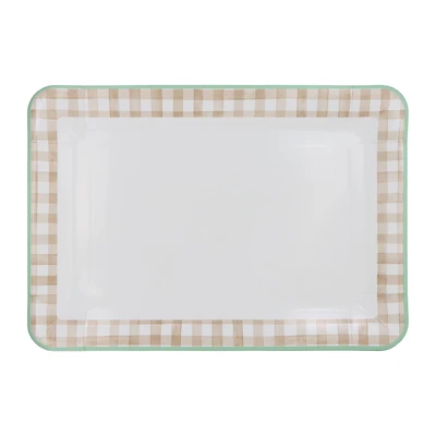 9" x 13" & White Gingham Paper Trays