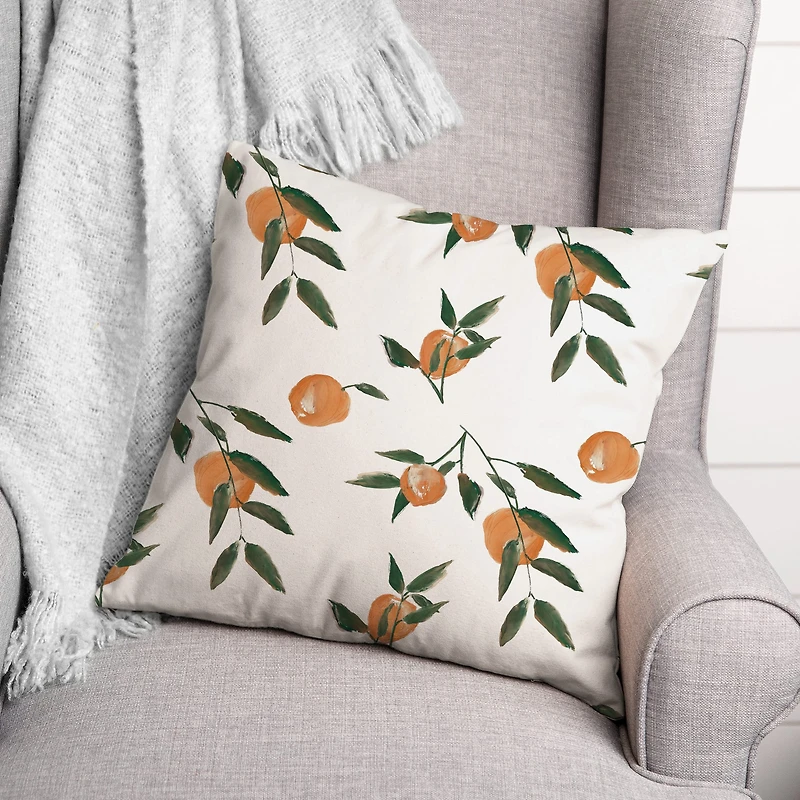 Peachy Pattern 18" x 18" Throw Pillow