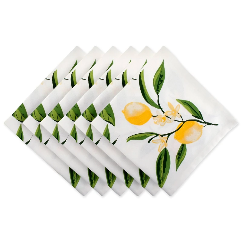 DII® Lemon Bliss Print Napkin, 6ct.