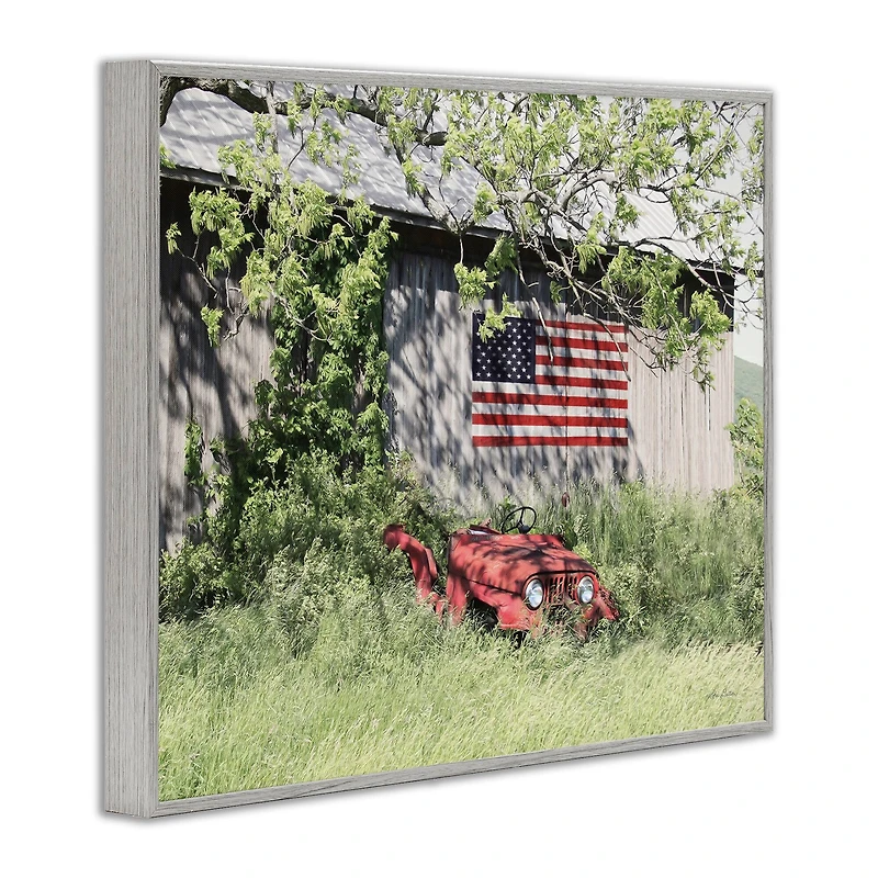 Stupell Industries Americana Lush Country Greenery Framed Giclee Art