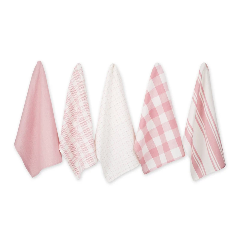 Assorted Rose Everyday Dishtowel (Set Of 5)