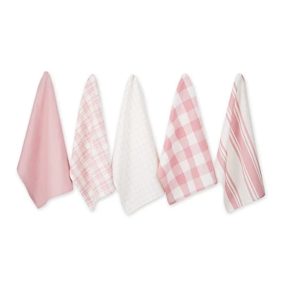 Assorted Rose Everyday Dishtowel (Set Of 5)