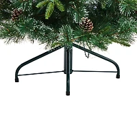 5ft. Pre-Lit Snowed Tipped Clermont Mixed Pine Artificial Christmas Tree, Clear Lights