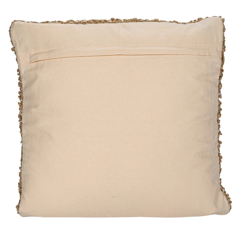 Hello Honey® 20" Tan Woven Cotton Blend Bouclé Pillow