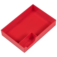 JAM Paper Red Stackable Office Desk Supply & Paper Organizer Set