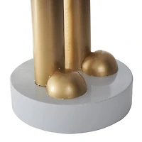 6ft. Gold & Silver Metal Standing Nutcracker Sculpture