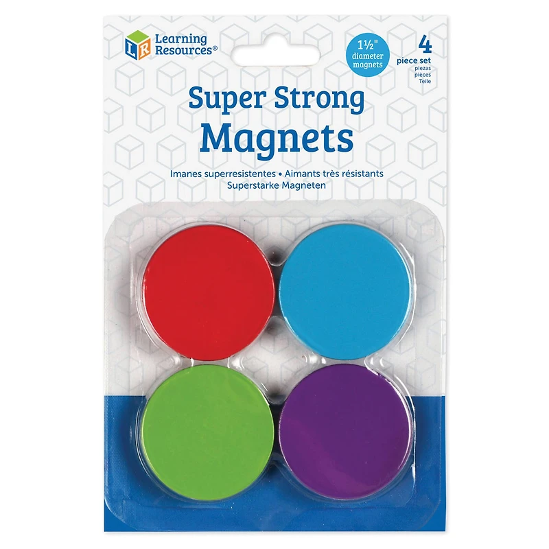 Learning Resources® Super Strong Magnets, 2 Packs of 4