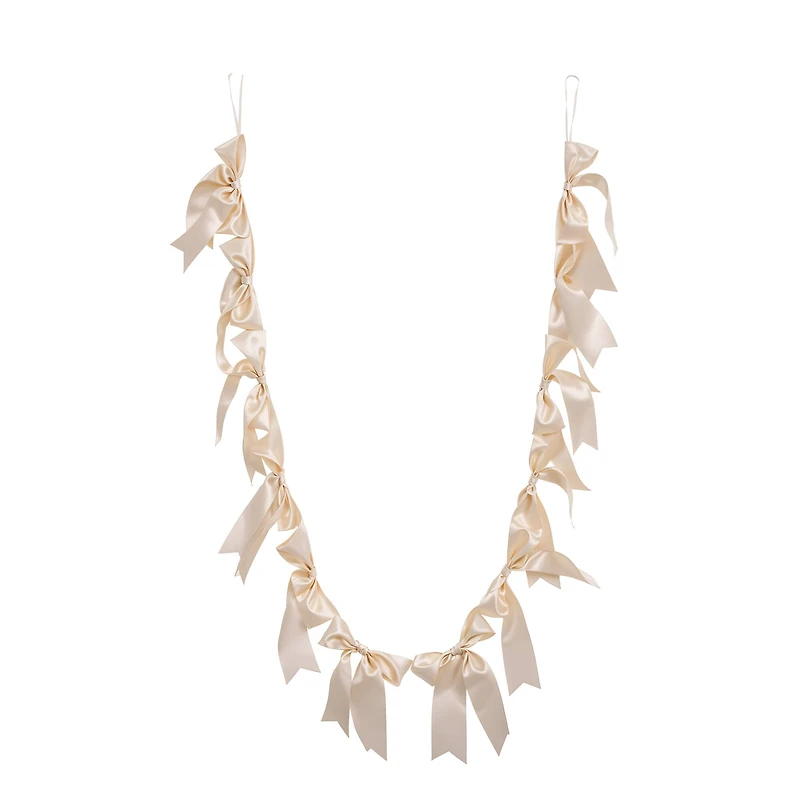 6ft. Cream Bow Garland by Ashland®