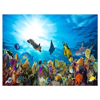 Designart - Colorful Coral Reef with Fishes