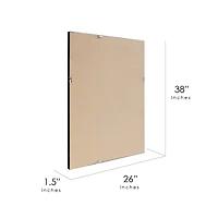 Head West® Glossy Black Rectangular Edge-to-Edge Float Framed Accent Wall Mirror