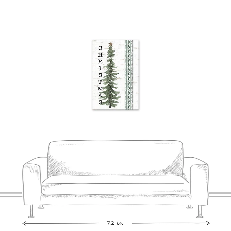 Tree Isle Green Canvas Wall Art