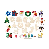 Works of Ahhh... Wood Painting Kit - 12 Holiday Ornaments