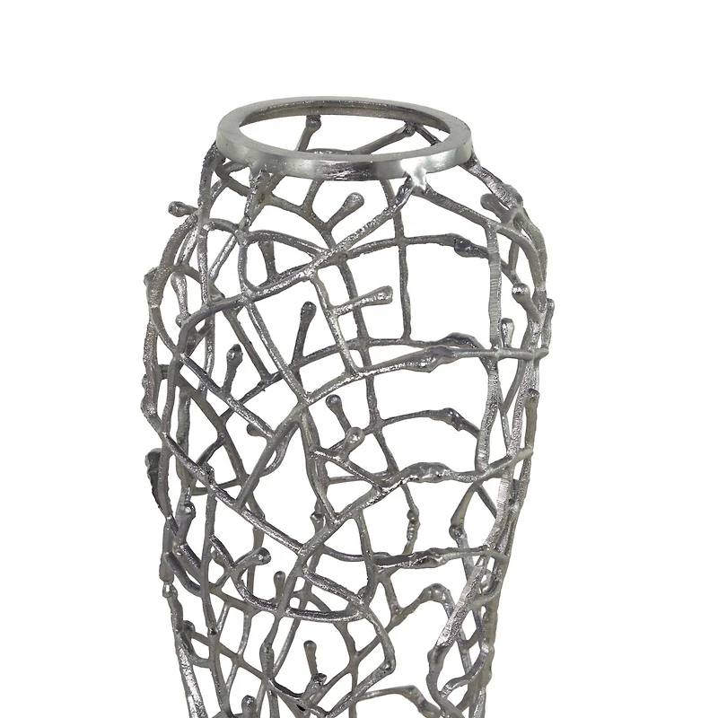 Gold Contemporary Vase, 12" x 12" x 33"