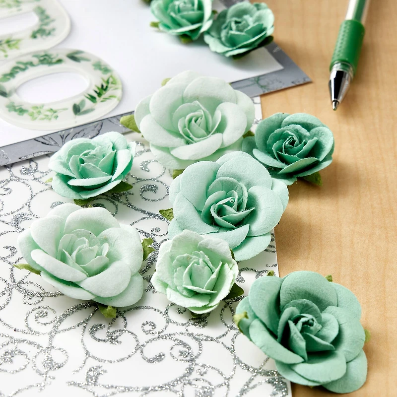 Mint Sweetwater Rose Embellishments by Recollections™ Signature™