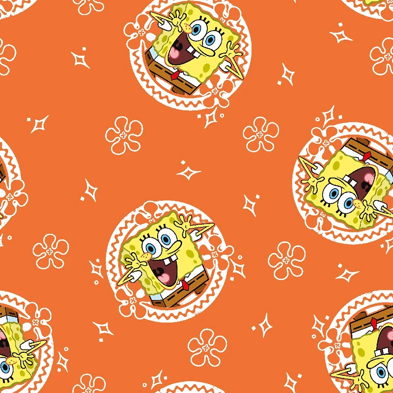 Springs Creative Spongebob Orange You Happy Cotton Fabric