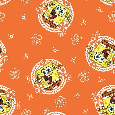 Springs Creative Spongebob Orange You Happy Cotton Fabric