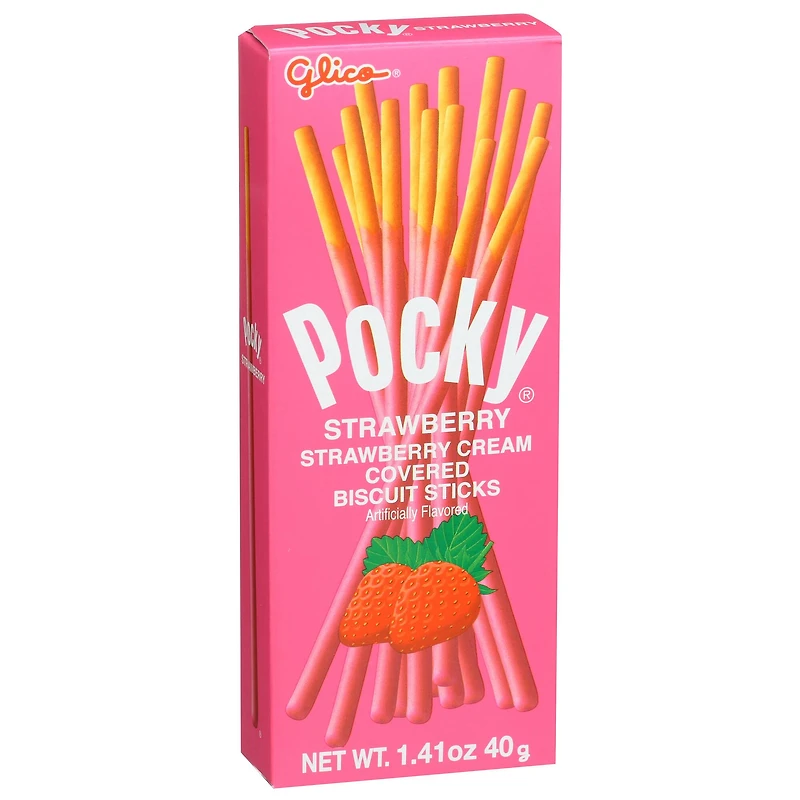 Glico Pocky Strawberry Cream Covered Biscuit Sticks