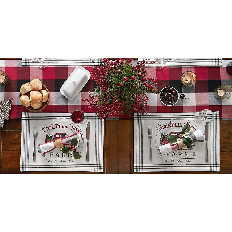DII® Tree Farm Truck Printed Placemats, 6ct.