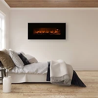 Hastings Home 50" Black Electric Fireplace