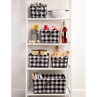 DII® Black & White Checkered Chicken Wire Basket 5 Piece Set