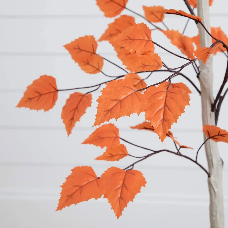 4ft. Autumn Paper Birch Artificial Fall Tree