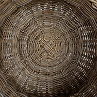 Hello Honey® Gray Round Handwoven Rattan Planter Set