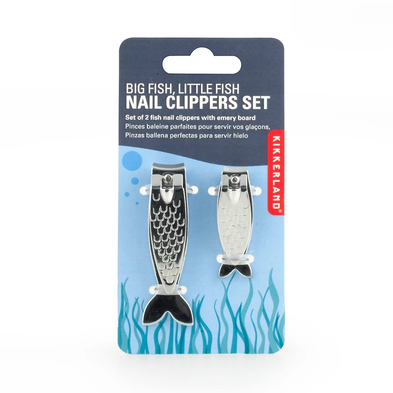 Kikkerland® Big Fish, Little Fish Nail Clippers Set