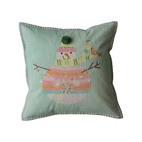 Hello Honey® 18" Snowman & Pom Pom Accent Pillow