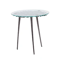 Black Aluminum Modern Accent Table, 22" x 22" x 22"