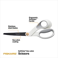 Fiskars® SoftGrip® 8" Non-Stick Scissors