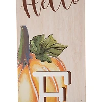 Glitzhome® 3.5ft. Hello Fall Wooden Porch Sign