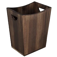 Rustic Farmhouse Style Wood Wastebasket Bin