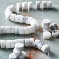 White Howlite Round Heishi Beads by Bead Landing™, 6mm