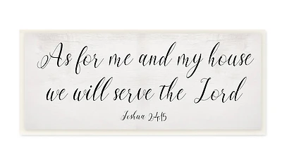 Stupell Industries We Will Serve the Lord Wooden Wall Plaque
