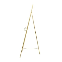 55.5" Gold Metal Geometric 3-Tier Display Easel